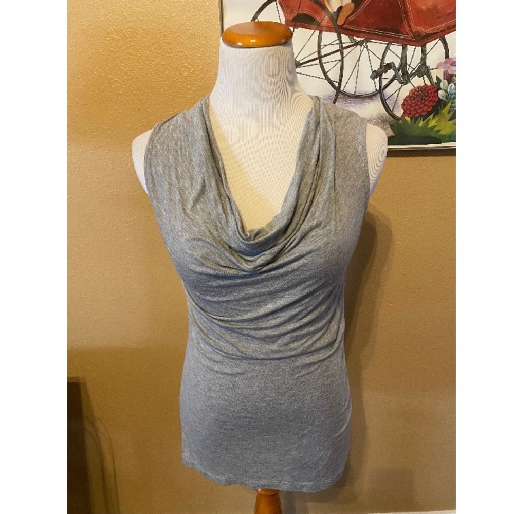 Kenar Gray Sleeveless Career Blouse Size Small